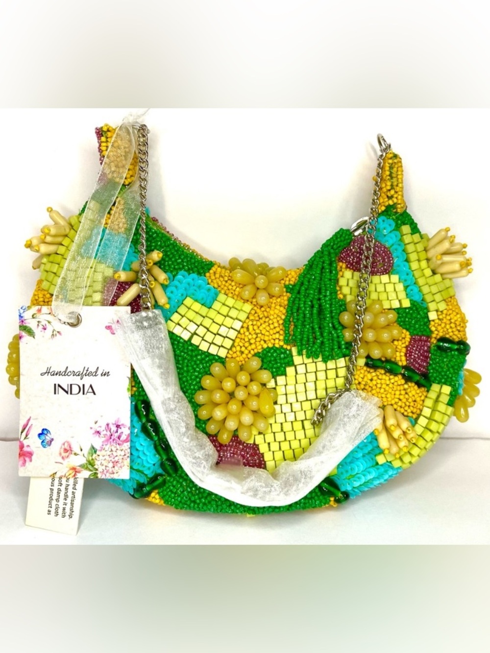 Beaded Tropical  bag, w 5 random free items, Pre packed